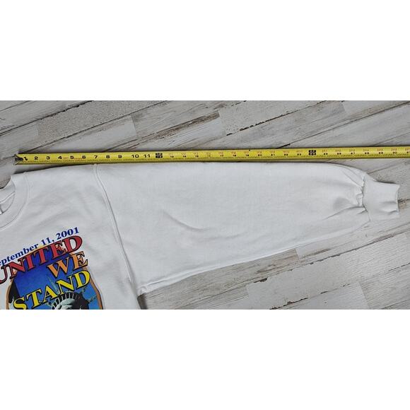 Vintage 9/11 Crew Neck Sweatshirt JERZEES Small 2001 United We Stand NYC USA - Picture 8 of 14